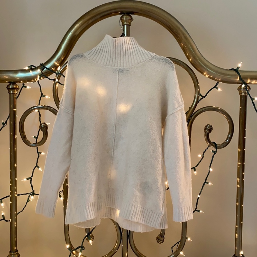 Primark Reverse Seam White Turtleneck